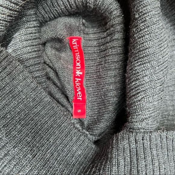 Krimson Klover Wool Turtleneck Sweater, Black/grey, Sz S - Picture 2 of 6